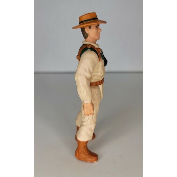 Vintage 1997 Kenner Lost World Jurassic Park Eddie Carr Figure w/ Triceratops - Picture 5 of 9